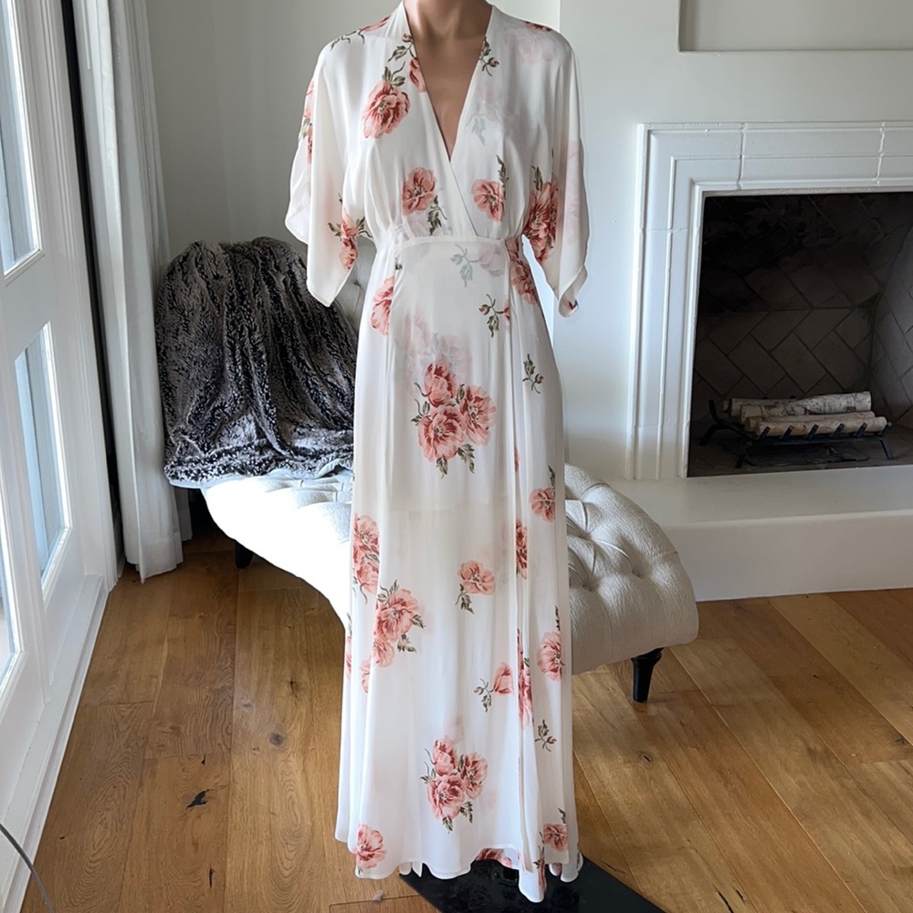 Reformation Floral Wrap Dress